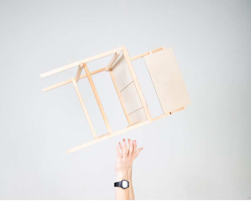 vicente carmona montedonico's densified wood chair weighs a mere 2.3 kilograms