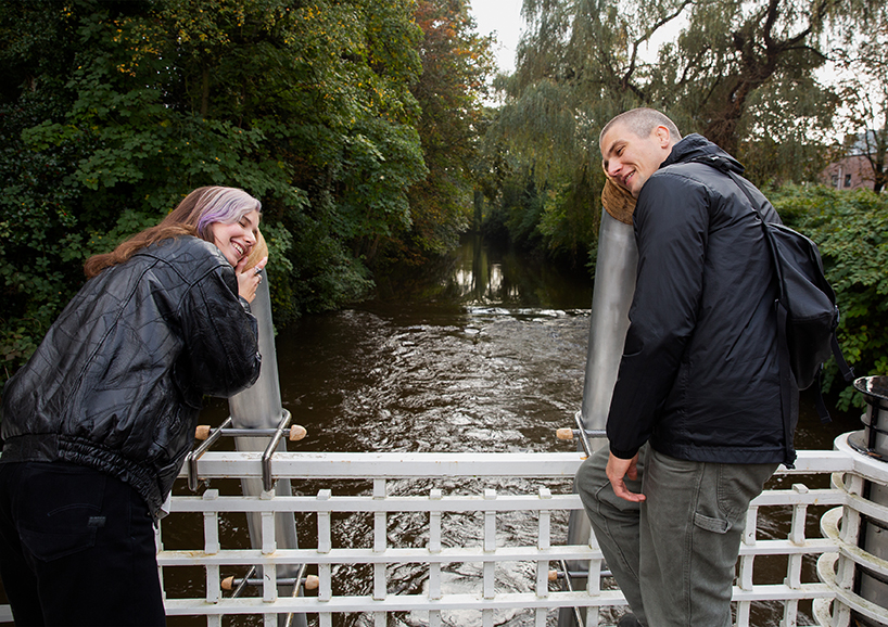 marte mei's pipes and glass bulbs activate eindhoven's dommel to communicate with its surroundings
