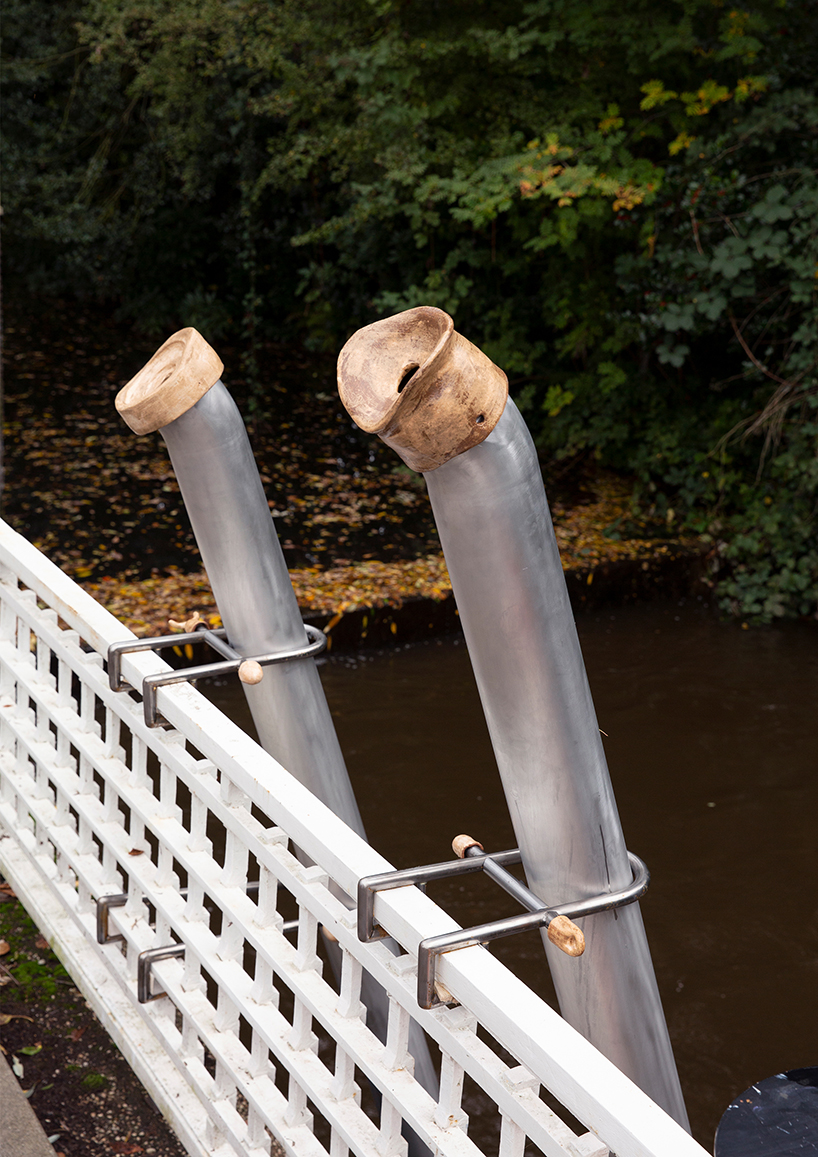 marte mei's pipes and glass bulbs activate eindhoven's dommel to communicate with its surroundings