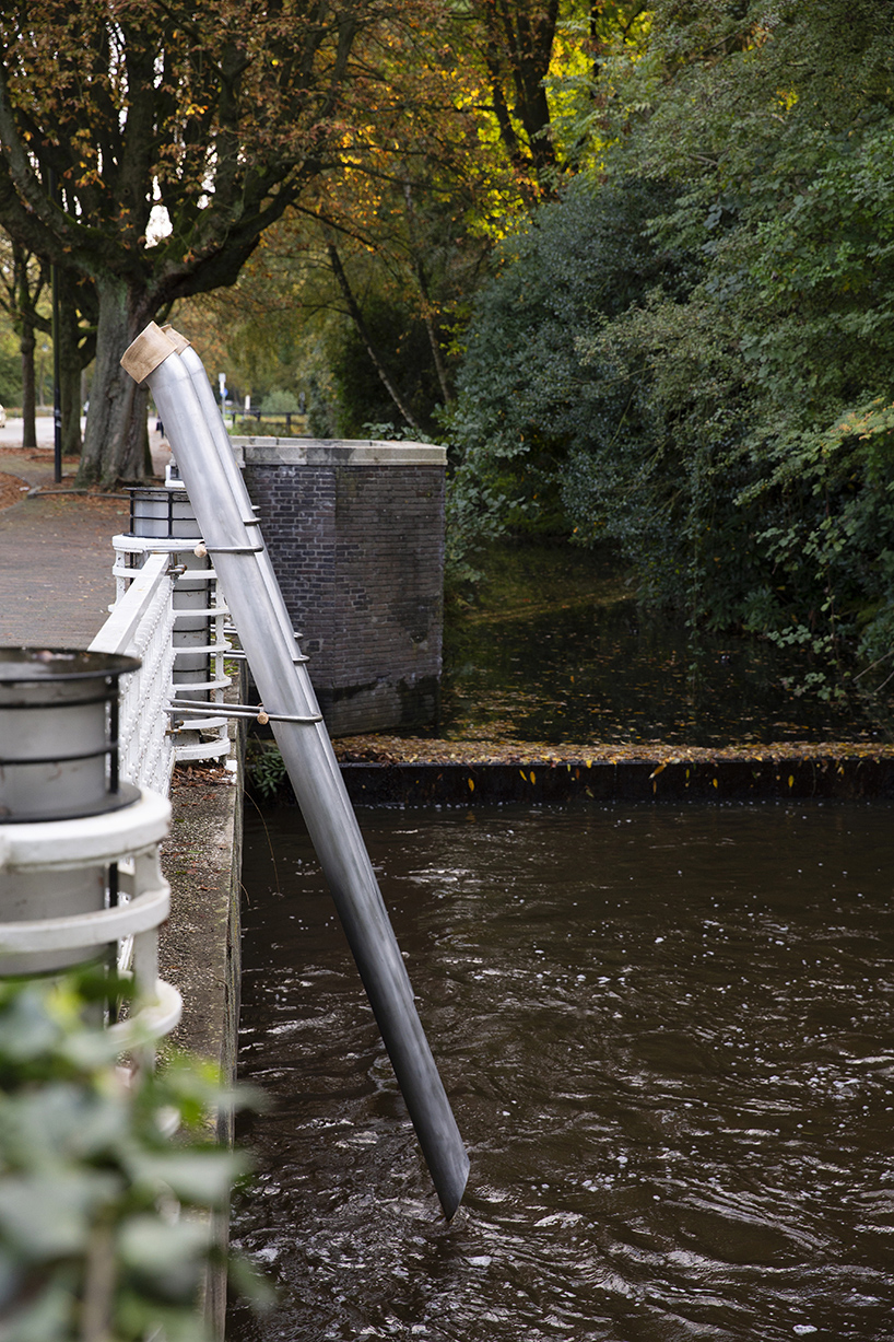 marte mei's pipes and glass bulbs activate eindhoven's dommel to communicate with its surroundings