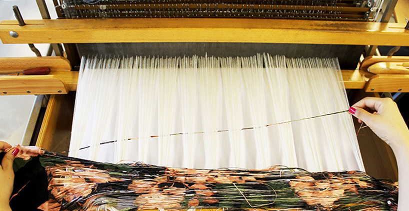 hana mitsui revives textile waste using traditional japanese weaving techniques