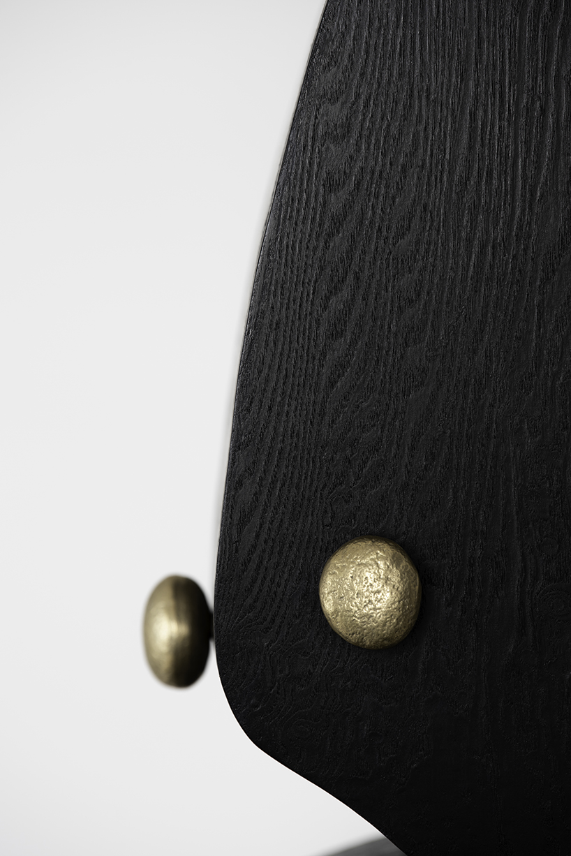 irregularly stacked volumes capture the korean tradition of wish-making in jaewoo ahn's wooden cabinet