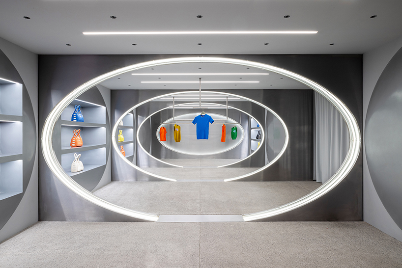 sala hars envisions apparel store in mexico as 'industrial bunker' with overlapping forms