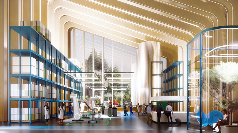 green spaces and winding volumes shape beta realities' radial hydrogen park in jinan