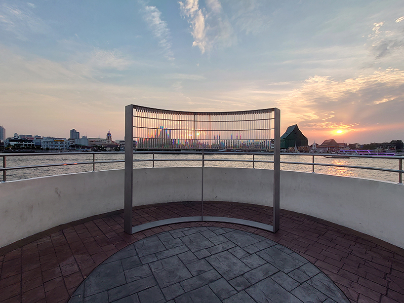 takanao todo's glass prism pavilion refracts new perspectives across bangkok riverfront