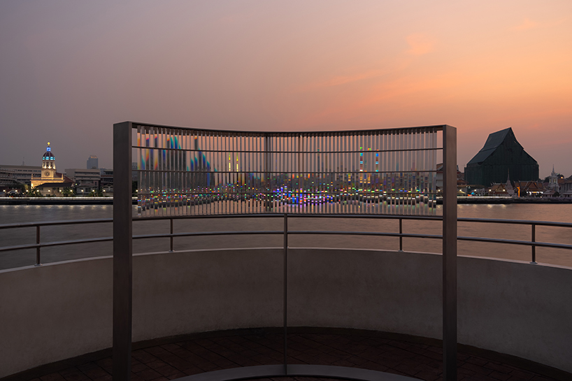 takanao todo's glass prism pavilion refracts new perspectives across bangkok riverfront