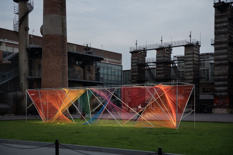 MARS studio intertwines flickering light and sound for multidimensional installation in beijing 