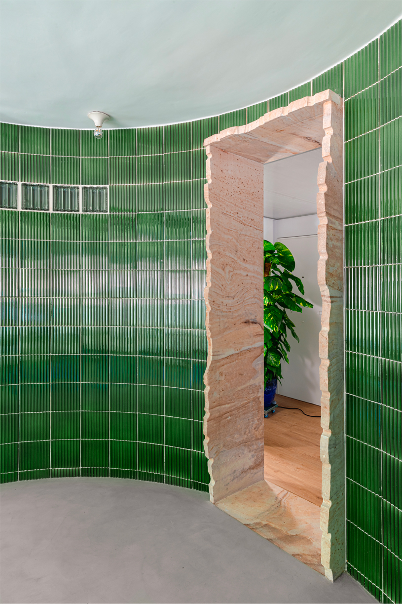 curved ceramic wall reforms 1966 apartment's conventional domestic layout in spain - 6
