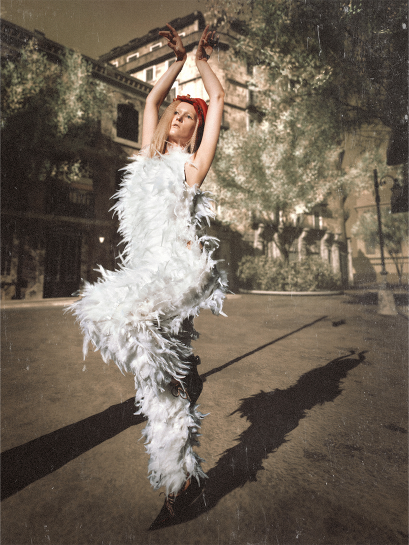 avian-inspired kinetic clothing captures energy through human motion - 2