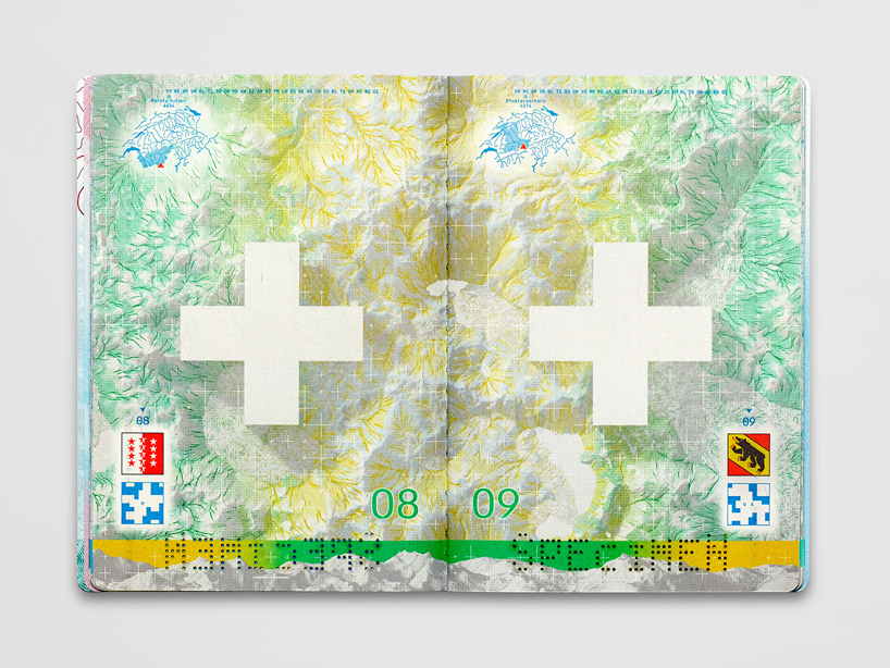 next-gen swiss passport by RETINAA illustrates nation's mountains, valleys, and monuments