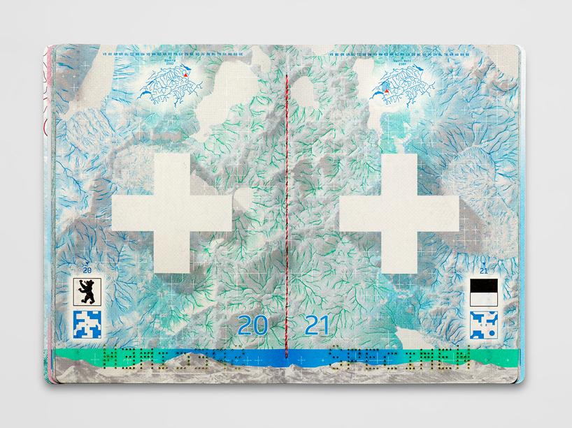 next-gen swiss passport by RETINAA illustrates nation's mountains, valleys, and monuments