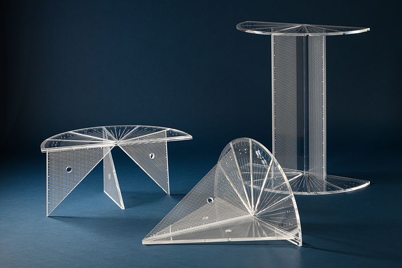 transparent measuring tools arrange floating orderly compositions by iyo hasegawa - 2