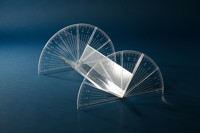 transparent measuring tools arrange floating orderly compositions by iyo hasegawa - 4