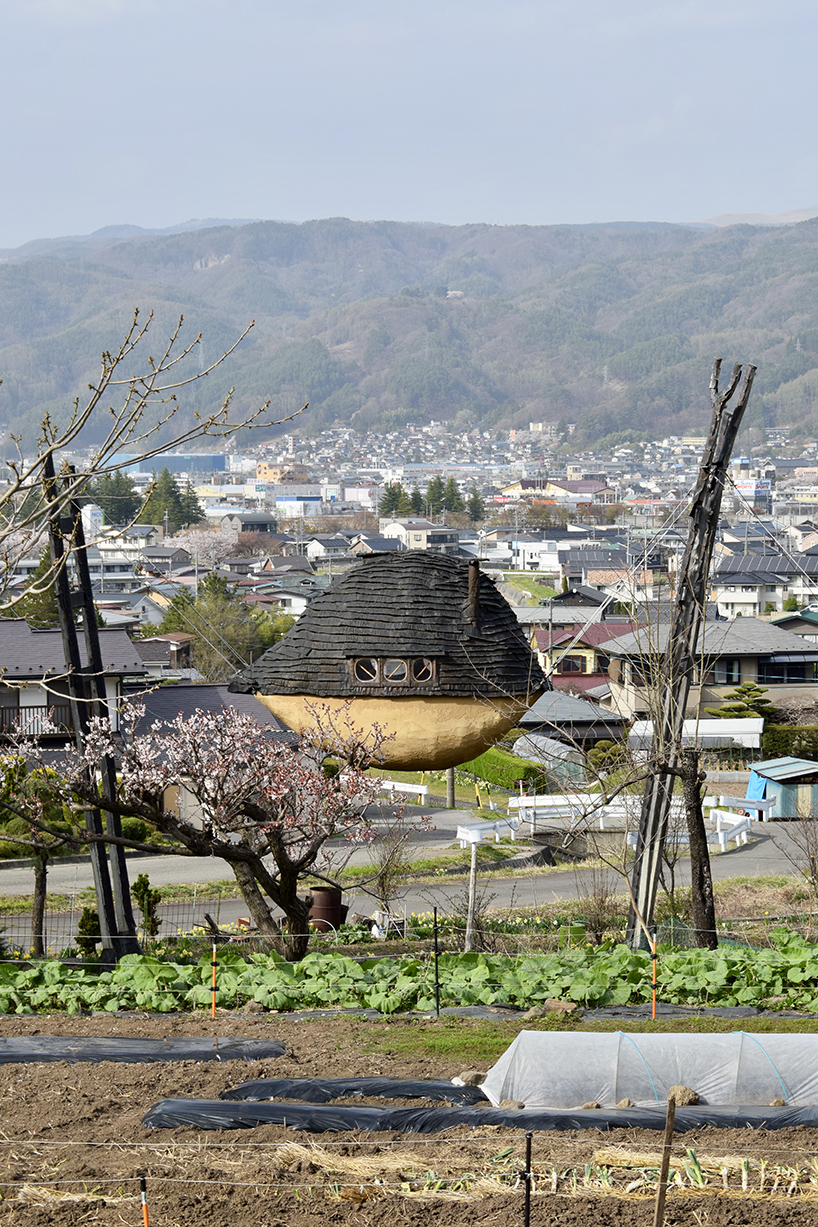 marco capitanio captures terunobu fujimori's curious flying tea houses across japan
