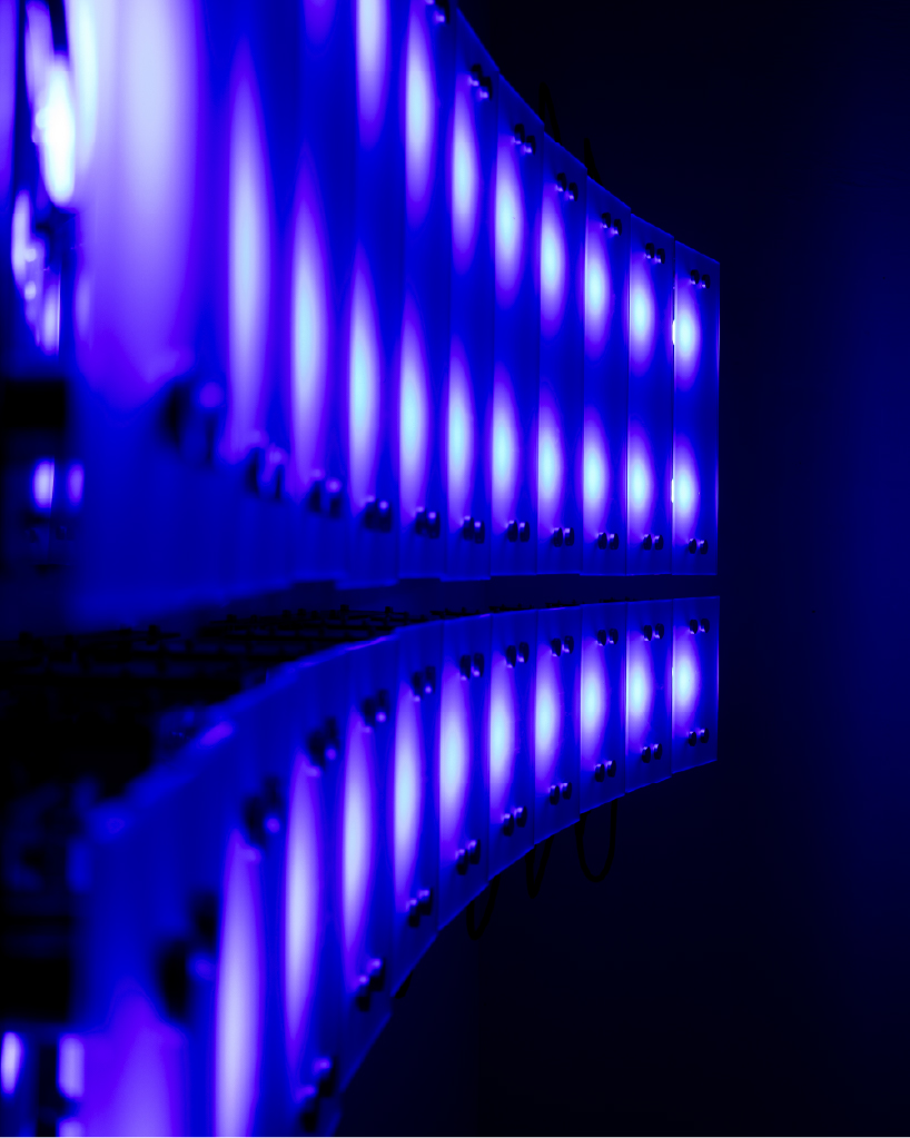 view of the blue light