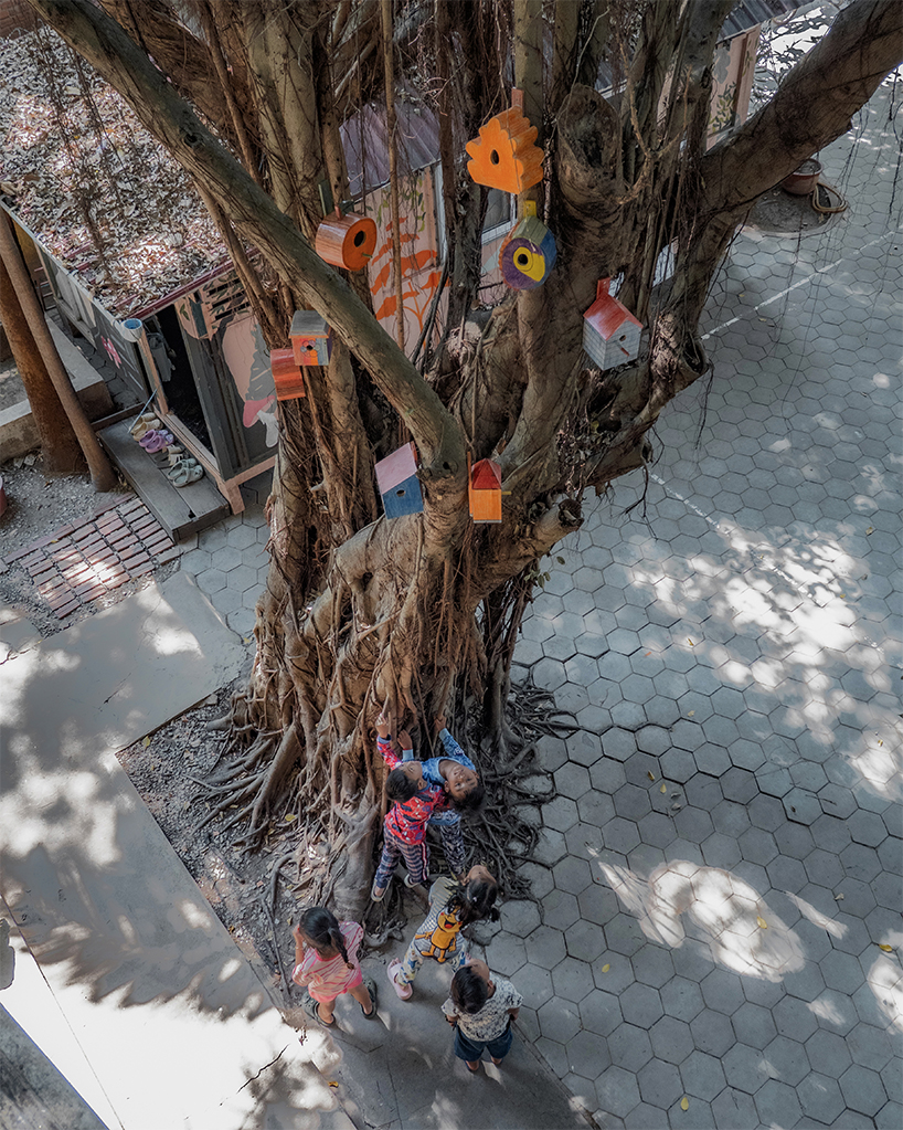 sculptural birdhouses emerge from children’s intuitive drawings and imagination - 2