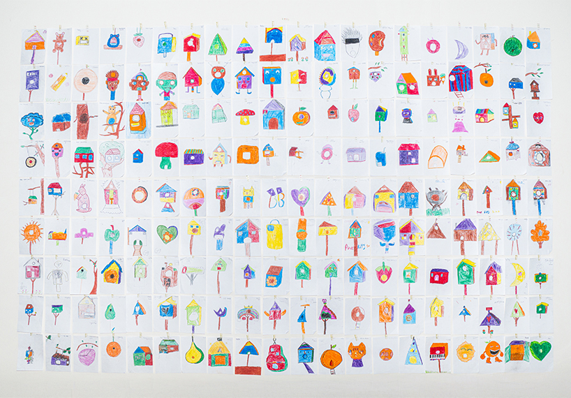 sculptural birdhouses emerge from children’s intuitive drawings and imagination - 5