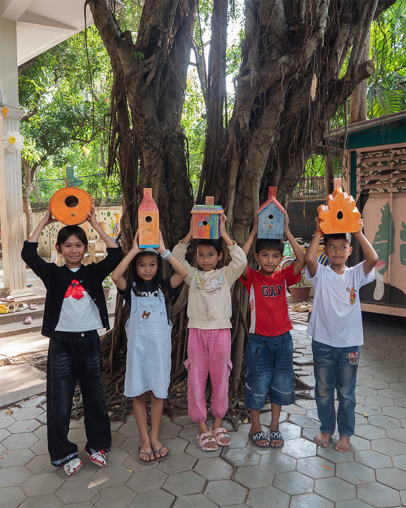 sculptural birdhouses emerge from children’s intuitive drawings and imagination - 4
