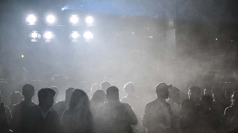 black void frames cloud installation as narrative tool in multimedia atmospheric performance - 10
