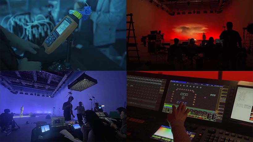 black void frames cloud installation as narrative tool in multimedia atmospheric performance - 11