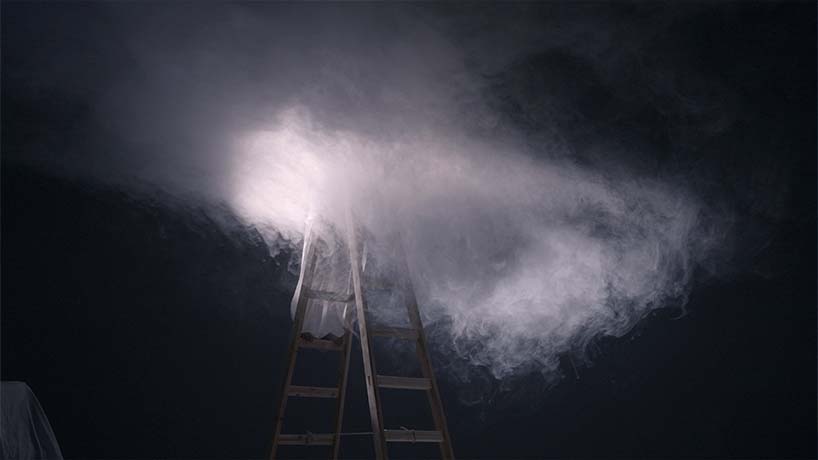 black void frames cloud installation as narrative tool in multimedia atmospheric performance - 7