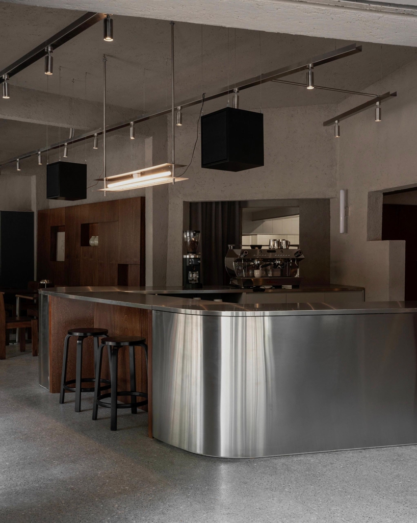 formant studio layers brutalist textures and local design at marne café in mexico city