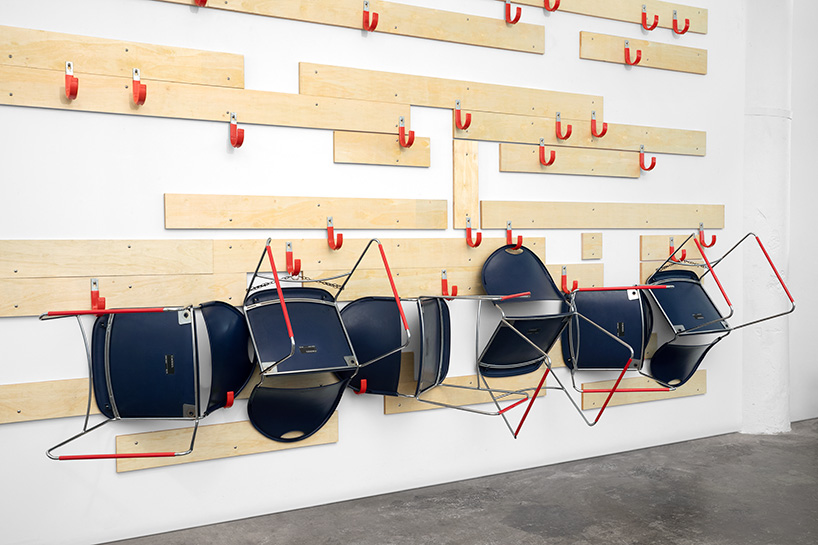 stackable mid-1990s haworth chairs become sound-diffusing acoustic installation - 4