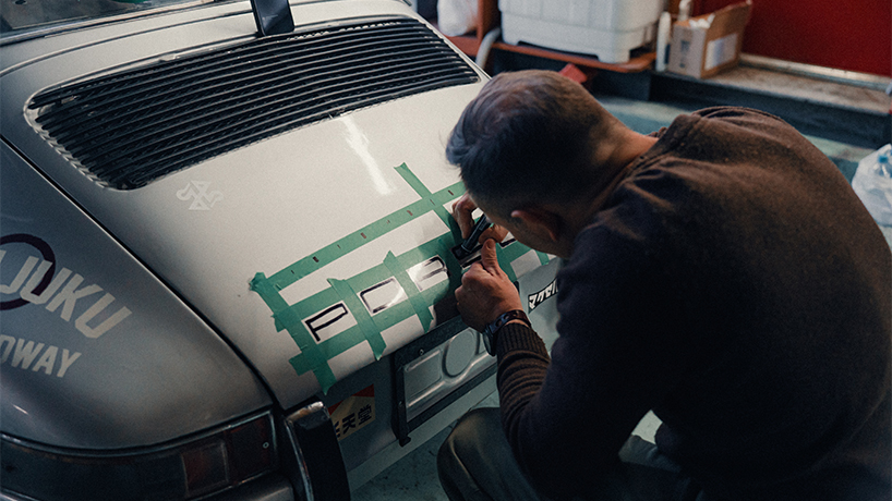 contact layer of shinjuku turning a 4000 km porsche journey into a physical art installation 8