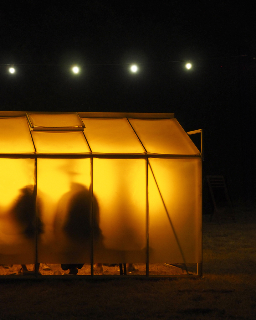 kren adapt greenhouse into an inhabitable light installation for loud places festival 11