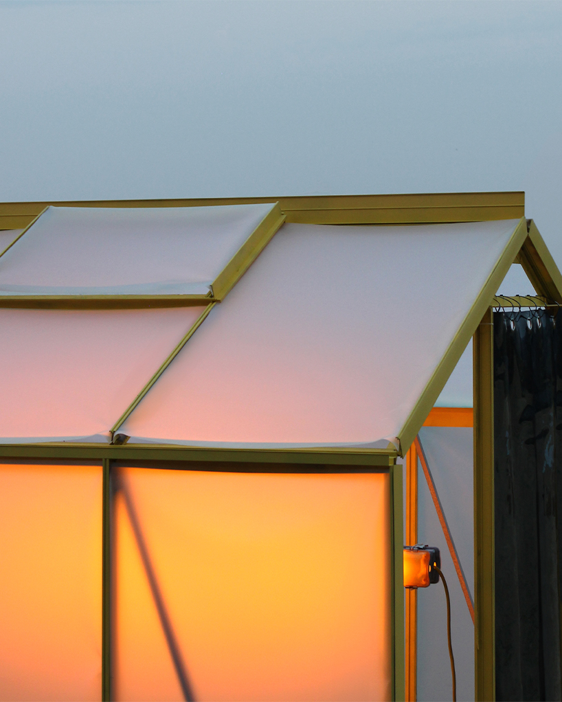 kren adapt greenhouse into an inhabitable light installation for loud places festival 4