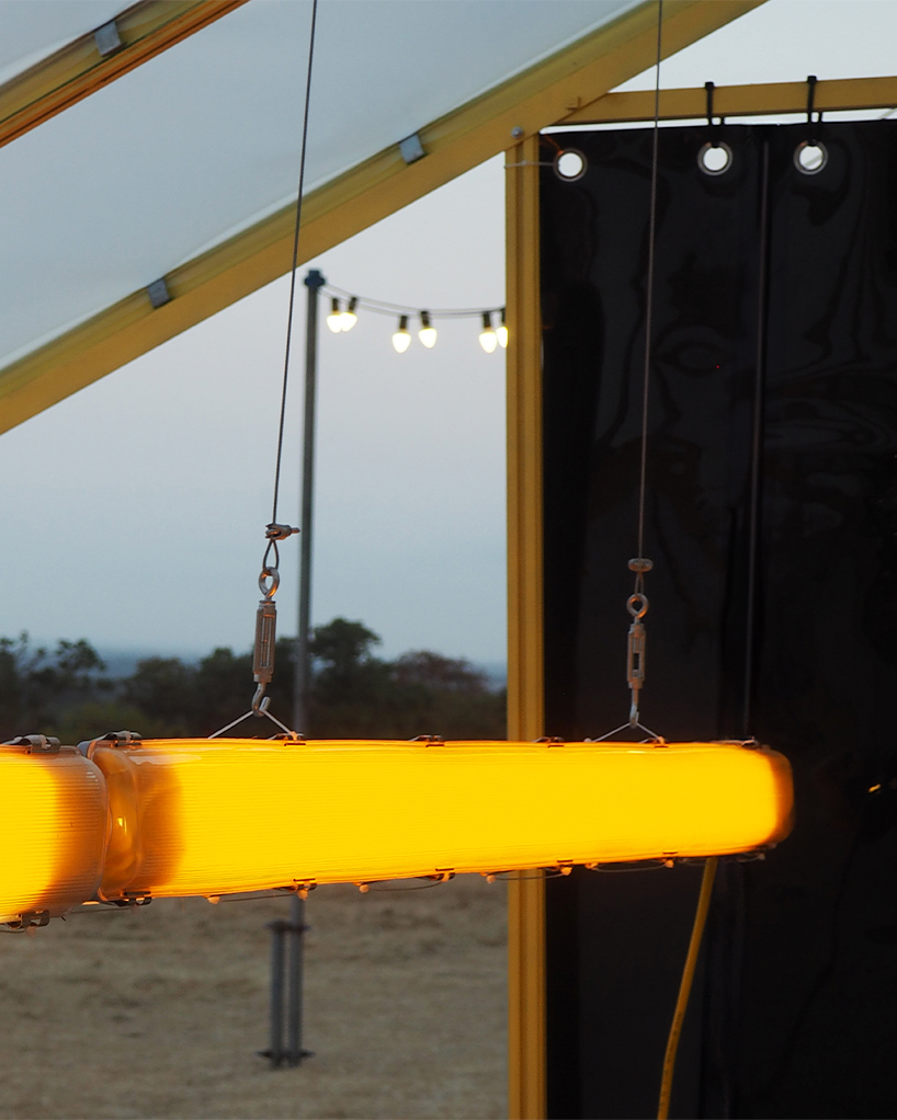 kren adapt greenhouse into an inhabitable light installation for loud places festival 8