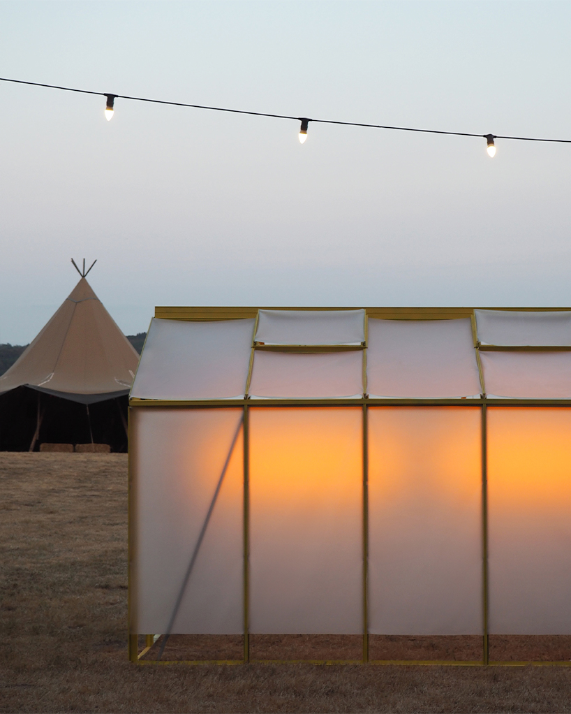 kren adapt greenhouse into an inhabitable light installation for loud places festival 9