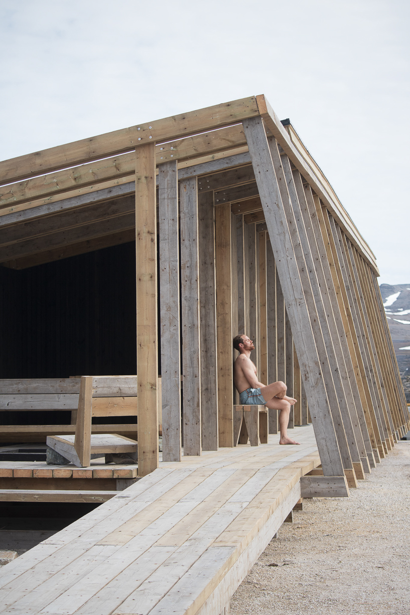 a timber ships hull becomes a community sauna on norways arctic coast 3