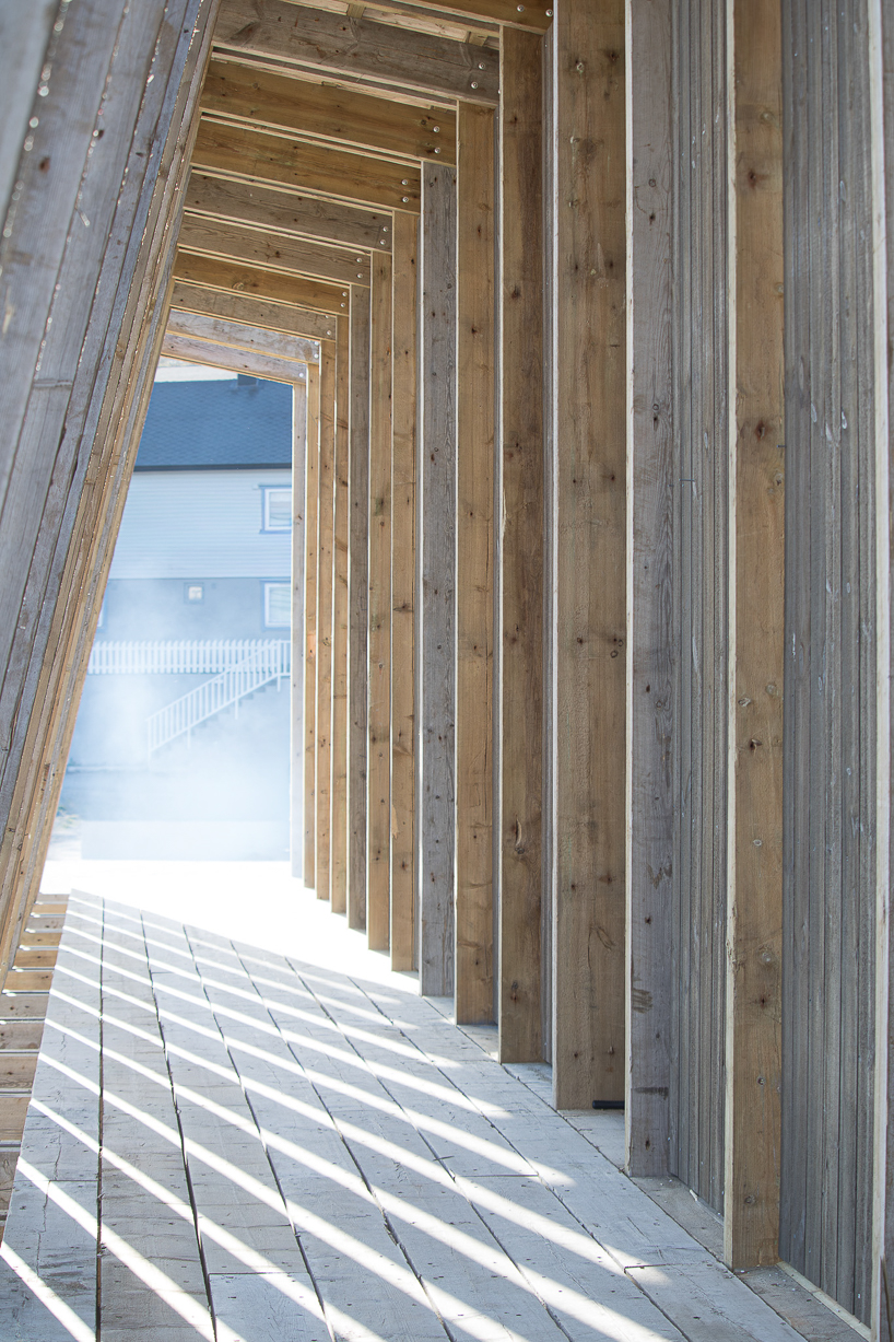 a timber ships hull becomes a community sauna on norways arctic coast 5