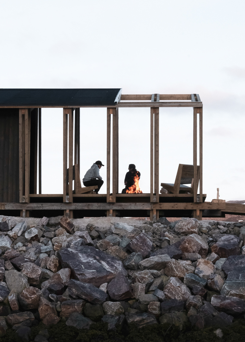 a timber ships hull becomes a community sauna on norways arctic coast 6