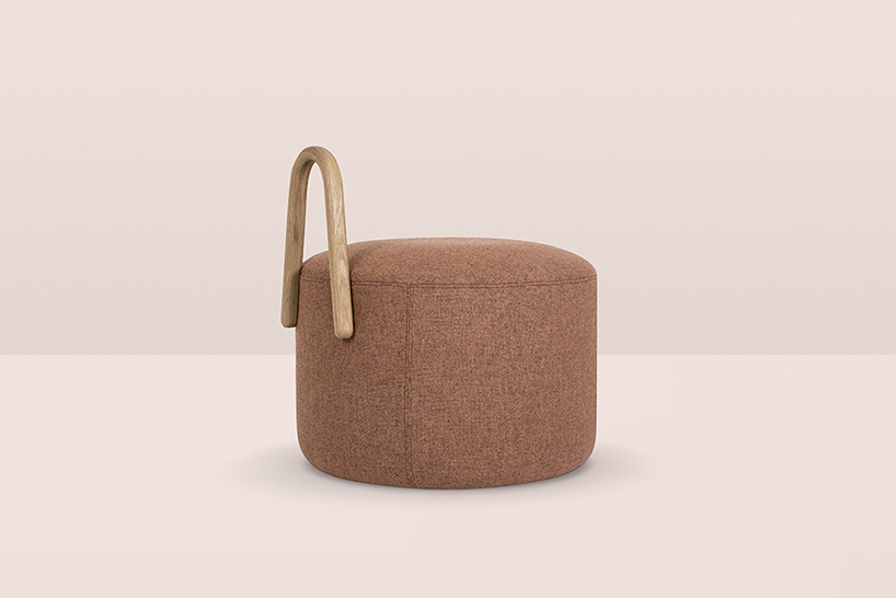 khodi feiz collaborates with swedese to create the 'amstelle' series of chairs and poufs