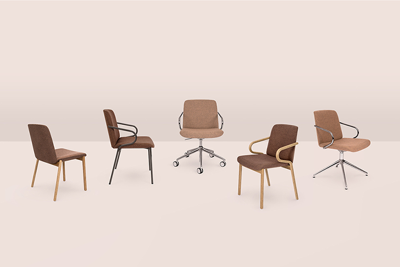 khodi feiz collaborates with swedese to create the 'amstelle' series of chairs and poufs