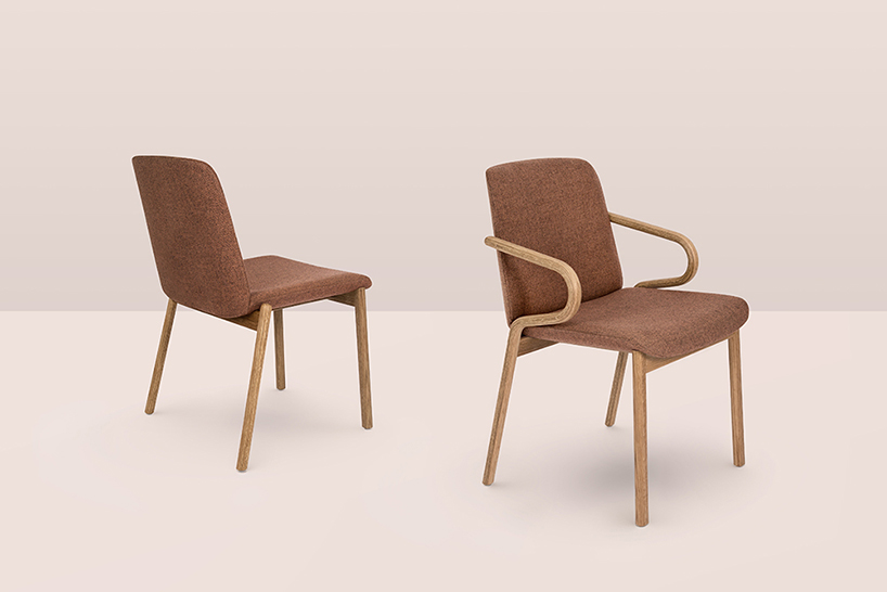 khodi feiz collaborates with swedese to create the 'amstelle' series of chairs and poufs