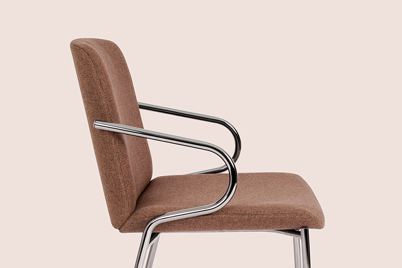 khodi feiz collaborates with swedese to create the 'amstelle' series of chairs and poufs
