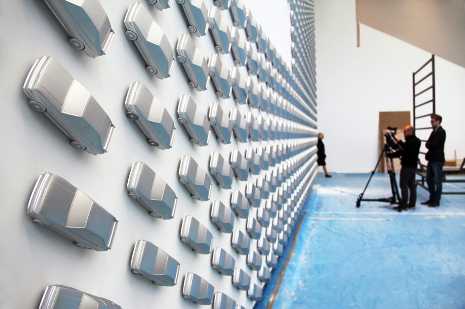 AUDI design wall installation at pinakothek der moderne