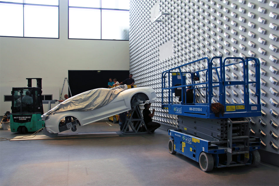 AUDI design wall installation at pinakothek der moderne