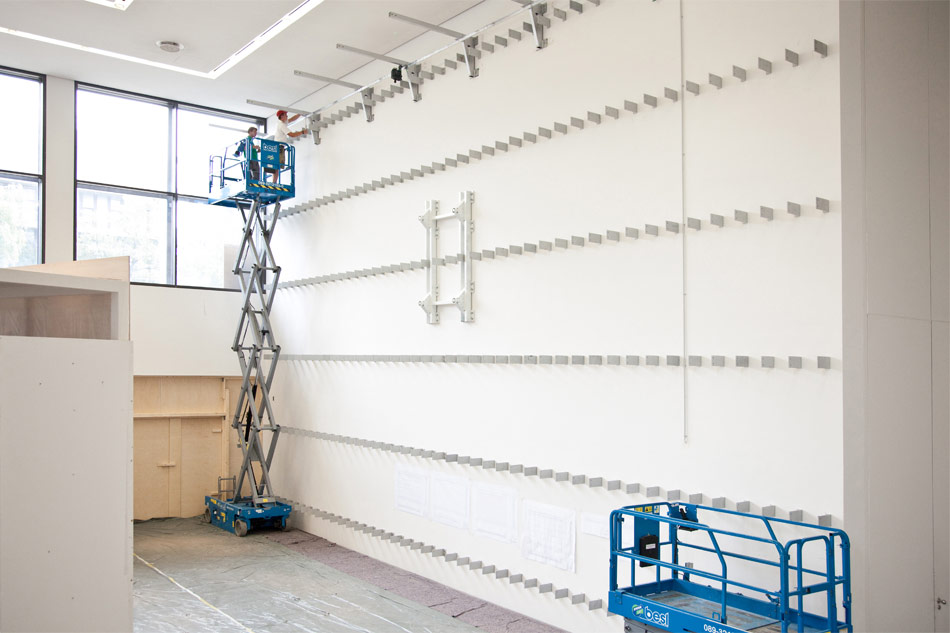 AUDI design wall installation at pinakothek der moderne