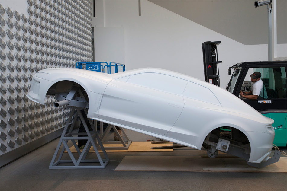 AUDI design wall installation at pinakothek der moderne