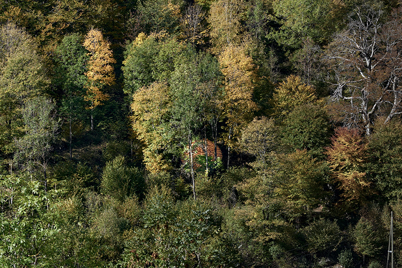 davide macullo ispace timber pavilion rossa switzerland designboom