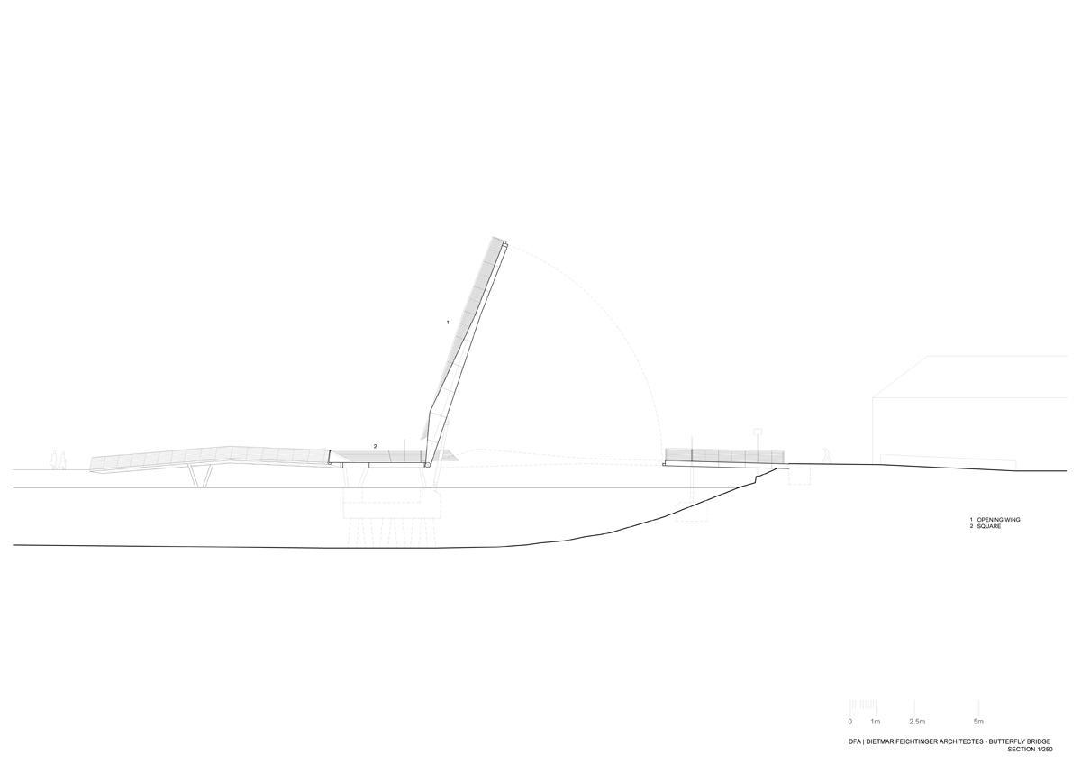 dietmar feichtinger architectes butterfly bridge copenhagen designboom