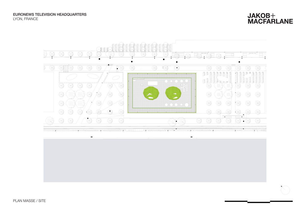 jakob macfarlane green cube euronews headquarters lyon confluence designboom