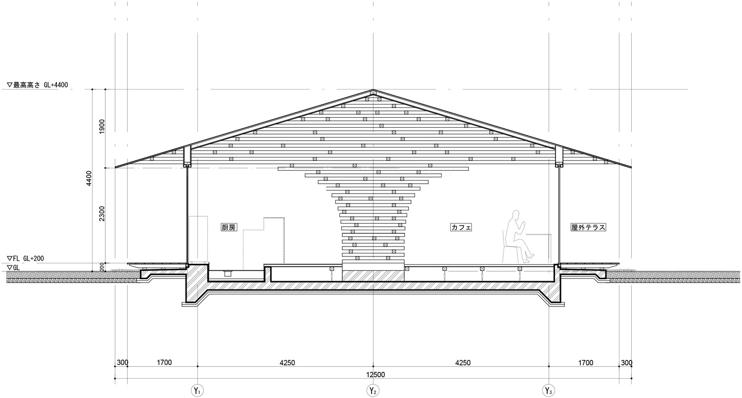 the+8+centimeter+square+cedar+boards+were+stacked+randomly+and+reinforced+with+a+carbon+fiber+rod.