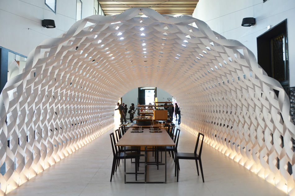kengo kuma irori kitchenhouse milan design week designboom
