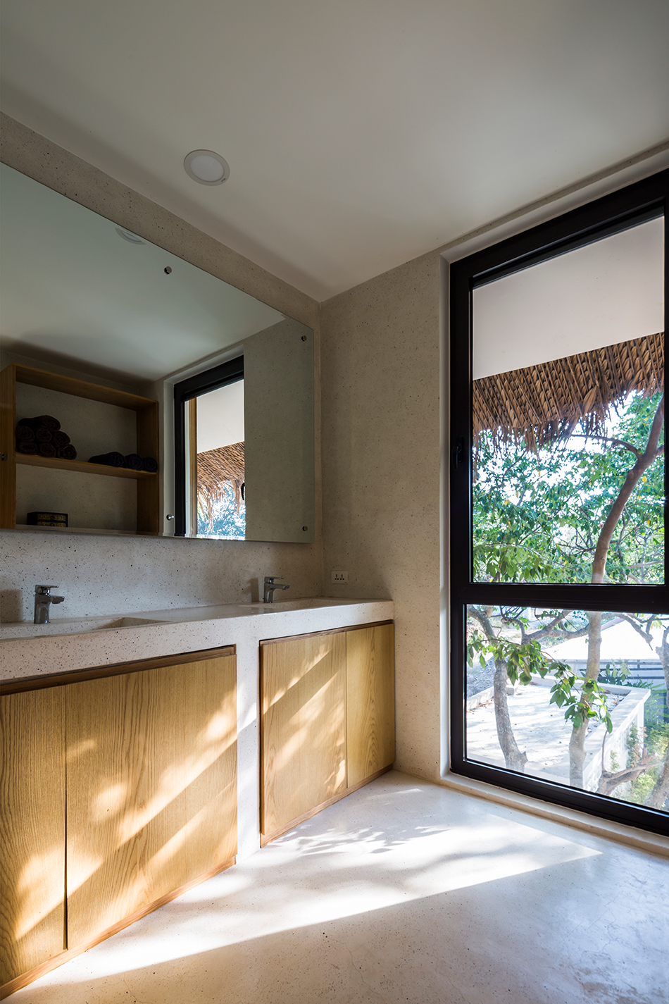 MM++ architects tropical holiday house woven sliding panels vietnam designboom