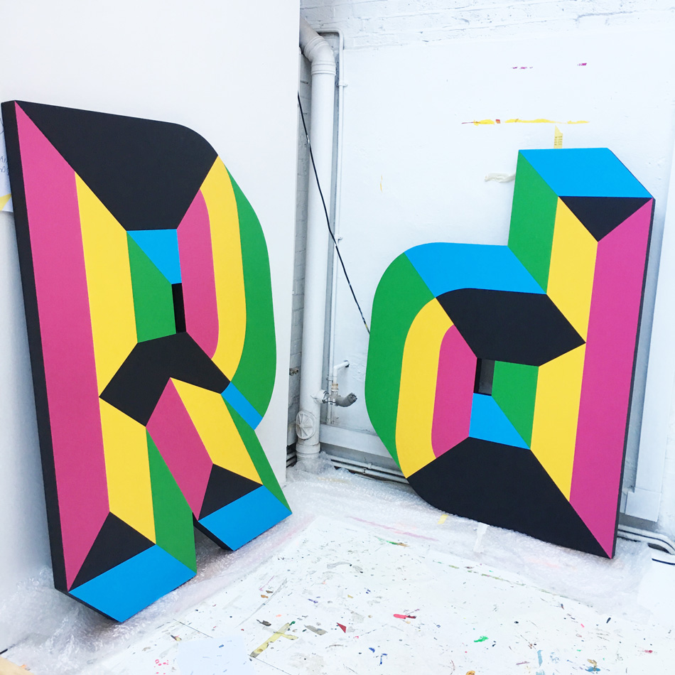 morag myerscough’s ‘POWER’ boldly welcomes battersea power station visitors designboom